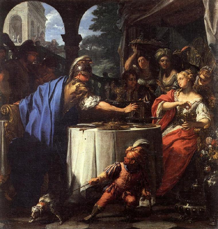 Francesco Trevisani The Banquet of Mark Antony and Cleopatra Norge oil painting art